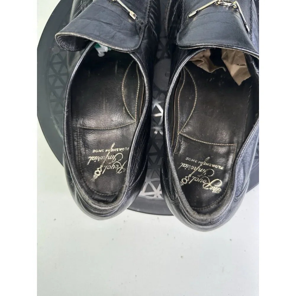 Florsheim Royal Imperial Mens 8.5 D Horsebit Loafers Dress Shoes Black Leather